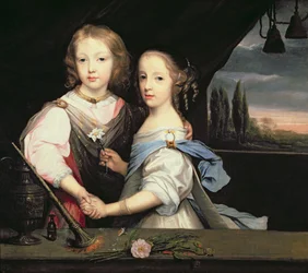 Portrait de Winston et Arabella (1648-1730) Churchill, enfants de Sir Winston Churchill